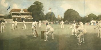J. Seymour after E. Humphreys, 'The Kent Eleven, Champions 1906', swan electric hand coloured