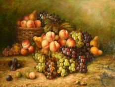 C. Ravel, 20th Century, Still life of mixed fruit, oil on canvas, signed, 24