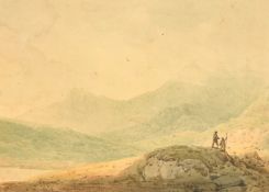 Francis Nicholson (1753-1844), 'Snowdon from Capel-y-Currig', watercolour, signed and inscribed