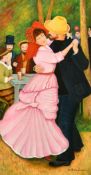 N. Alexander, after Renoir A couple dancing at a fate, 'Dance at Bougival', oil on board, signed,