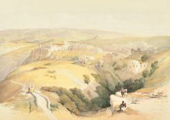 After David Roberts (1796-1864) British, 'Bethlehem', hand coloured lithograph, published by F. G.