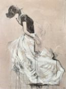 Marta Gottfried Wiley (20th/21st Century), a moving dancer, colour print, 40.5