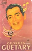 A French vintage poster advertising the French singer Georges Guetary, 47