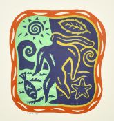 Mitchell, 20th Century, a stylised nude figure, colour screenprint, inscribed in pencil and numbered