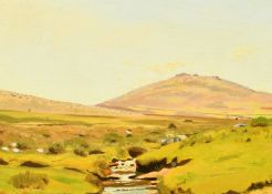 Robert Morson Hughes (1873-1953) British, a hillside stream, oil on board, signed, 10