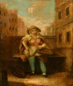 Circle of William Hogarth, a lady seated, oil on canvas, 14