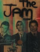 Pietro Psaier (1936-2004), 'The Jam', silkscreen print and mixed media on fruitwood, signed and with