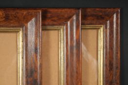 A set of three faux maple frames, rebate size 23.75