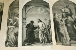 19th Century Continental lithographs after Old Masters, religious subjects, sizes from 31.5