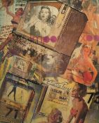 Pietro Psaier (1936-2004), 'Tillie and Mac', silkscreen print and mixed media on fruitwood, signed