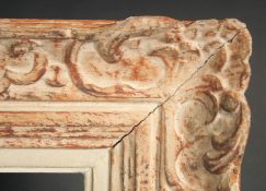 A French 20th Century Carved frame, rebate size 25.5