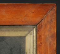 A late 19th Century English Maple frame with gilt slip, rebate size 11.5