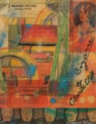 Pietro Psaier (1936-2004), 'Newport Pottery by Clarice Cliff', silkscreen print and mixed media on