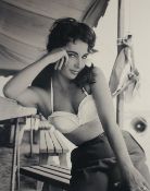 Frank Worth (1923-2000) American, Liz Taylor, Elizabeth Taylor on the set of Giant 1955,