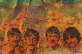 Pietro Psaier (1936-2004), The Beatles, Sgt Pepper's Lonely Heart Club Band, silkscreen print and
