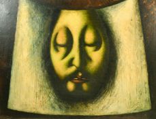 French School circa 1961, a head study, oil on canvas, indistinctly signed, 28.75