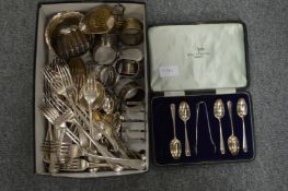 A quantity of silver flatware and other silver collectables.