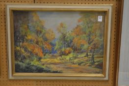 Figures on a Wooded Path.