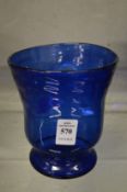 A Bristol Blue style bowl / vase.