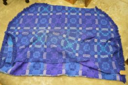 A Welsh blanket, 230cms x 150cms.