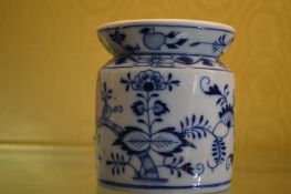 A Meissen blue and white jar.