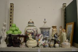 Decorative china and other ornaments.