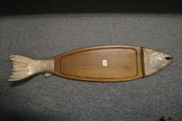 A salmon serving dish / platter.