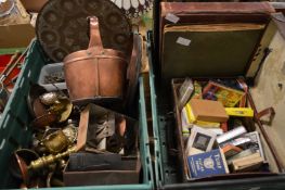 A quantity of copper, brass and miscellaneous collectables.