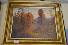 Two small rural landscapes, oil on board.