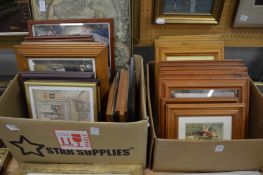 A quantity of framed prints etc.