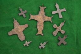 Old bronze crosses.