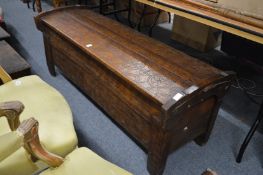 A Scandinavian hardwood coffer.