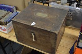 A small silver chest.