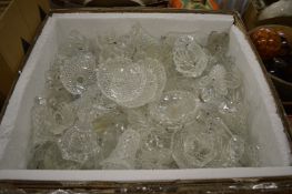 A large quantity of chandelier parts.