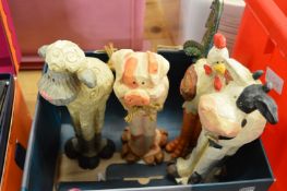 Four amusing farmyard animals.