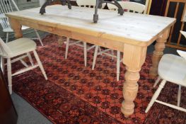 A good chunky pine kitchen table.