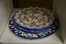 Three decorative plates.