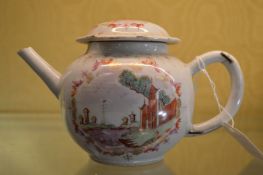 A small Famille Rose teapot.