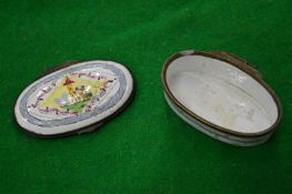 An enamel pill box (AF).