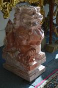 A large carved marble Chinese dog of Fo.