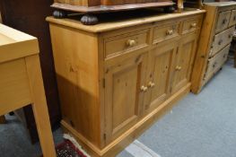 A pine sideboard.