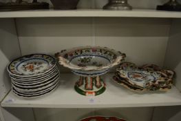 A Staffordshire part dessert service.