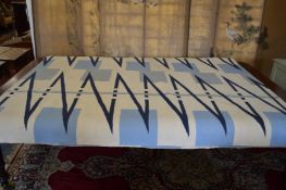 A Heal's Kilim style carpet, cream ground with geometric decoration, 310cms x 210cms.