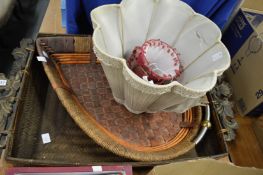 Decorative trays and lampshades.