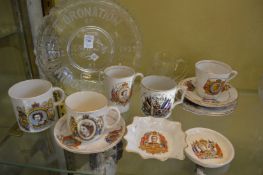 A quantity of Royal commemorative china and glass.