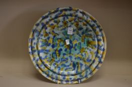A Majolica circular dish.