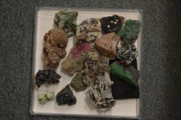 A good collection of small mineral samples.