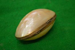 A small shell purse.