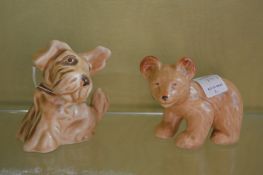 A Sylvac dog and bear.