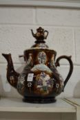 A large barge ware teapot 